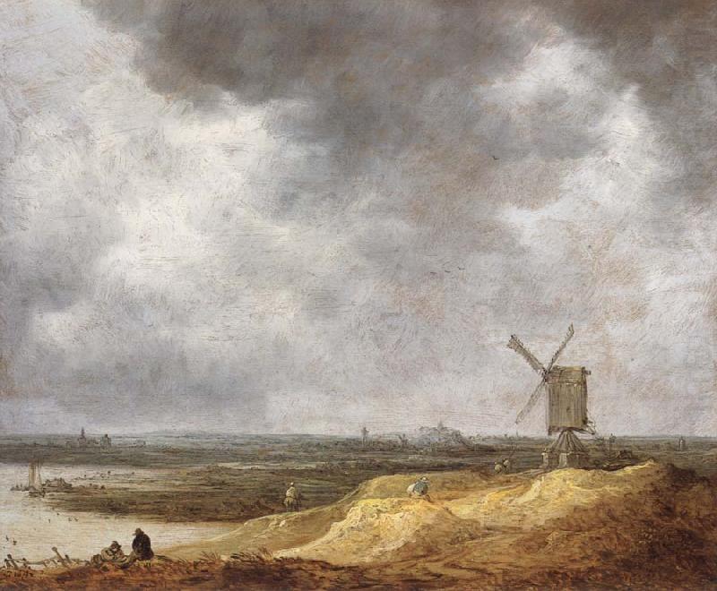 Jan van Goyen A Windmill by a River china oil painting image